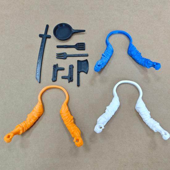 Drukowane w 3D Kurze Ręce Sukienka Przebranie Rekwizyty do Zakładania na Kury Kurze Ręce Szyja Zabawka Żołnierzyk Figurka Akcji Akcesoria na Kreatywne Prezenty Cosplay Zabawa