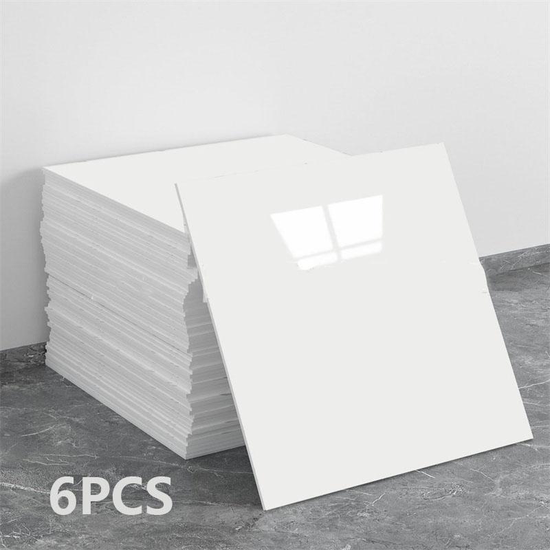 6PCS Ceramic-Look Wallpaper Self-Adhesive Waterproof Moisture-Resistant Wallpaper Exquisite Wallpaper for Living Room, Kitchen, Bathroom