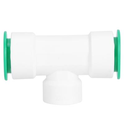 PPR Plastic 32mm PushIn Type Water Pipe Tee Connector Plumbing Fittingss with 3/4 Female Thread