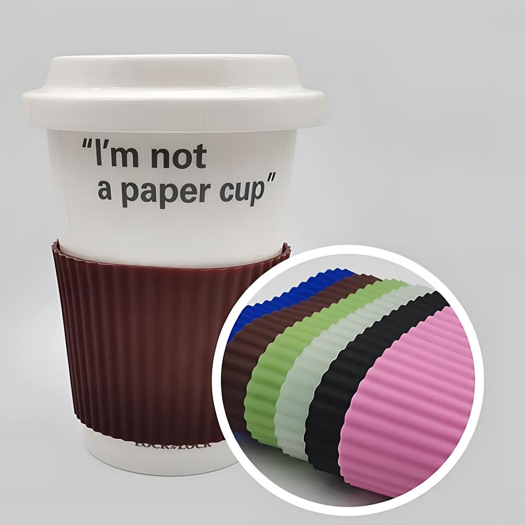 Silicone Cup Sleeve Heat Insulation Coffee Cup Cover Ceramic Cup Cover Non-slip Bottle Sleeves Colored Mug Sleeve