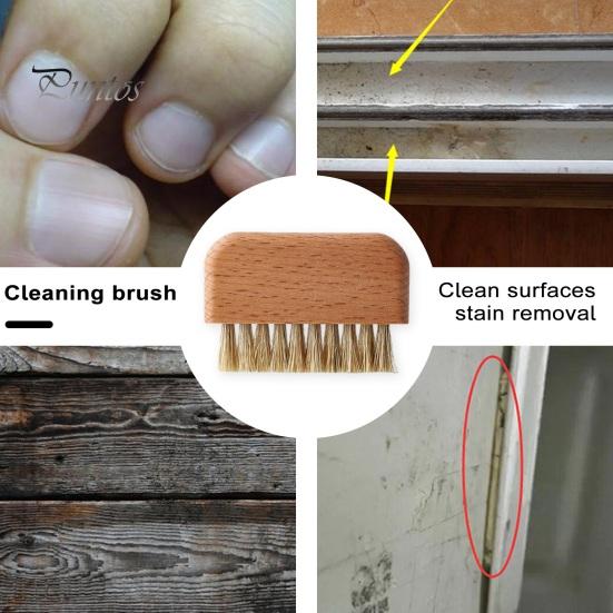 Bristle Nail Brush Solid Wood Gentle Cleaning Tool Removes Stains Convenient Nail Cleaning Brush for Hands Nails