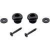 Musiclily Basic Guitar Strap Pins Mushroom Type End Pins Black 2 Pcs