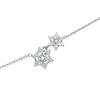 TARI MACOI Silver 925 Two-Star Star Necklace - Whitegold