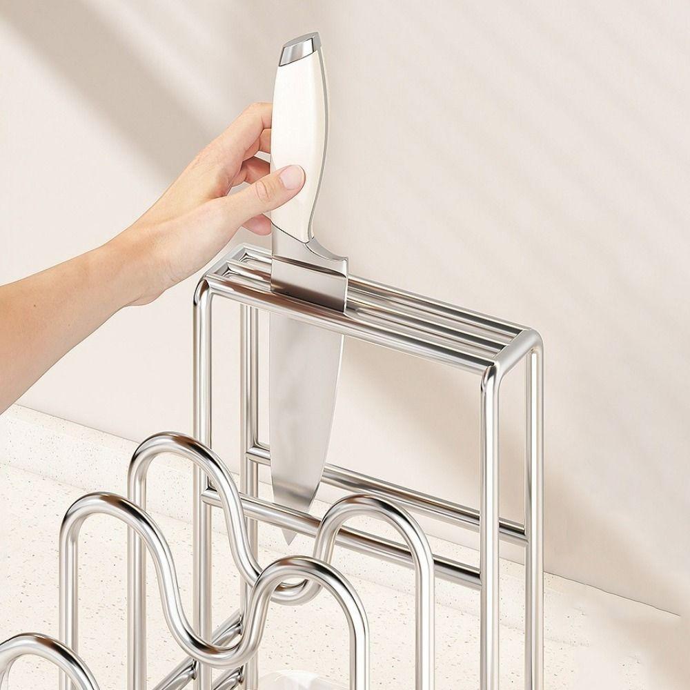 Rustproof Cutting Board Holder Multi-layer Pot Cover Shelf Chopping Board Organizer  Restaurant