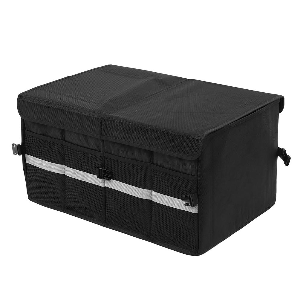 Car Trunk Organizer with Lid 63L Large Capacity Collapsible Cargo Storage Box for Vehicles SUVs