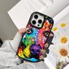 Ae76 Dog Color Doodle Design Art Phone Cases for Samsung A13 A32 A53 A04e A54 S23 S24 Ultra Infinix Hot 40i Huawei Metal Camera Protective Back Cover