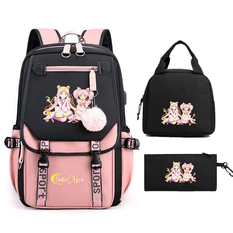 Sailor Moon Cartoon Elementary School Bag Lightweight Junior High School Backpack Women's Large Capacity Travel Bag