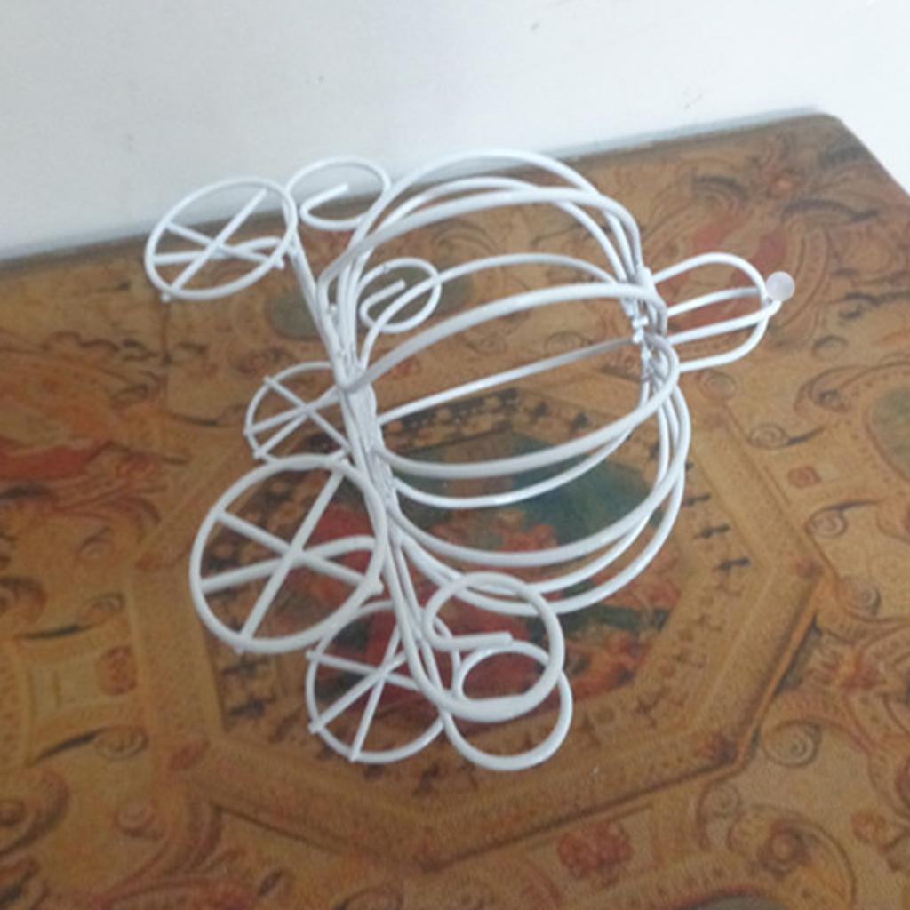 4pcs Chocolate Box Classical White Iron Wedding Favor Boxes For Party Easy To Assemble Pumpkin Carriage Shape Holder