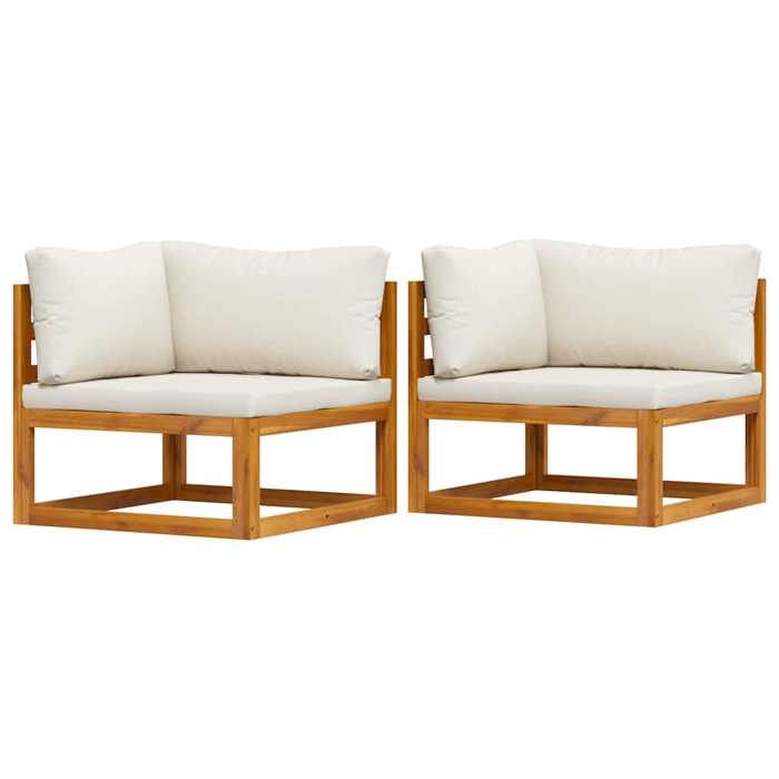 Maison Exclusive - Canapés d'angle sectionnels 2 pcs avec coussins Blanc crème