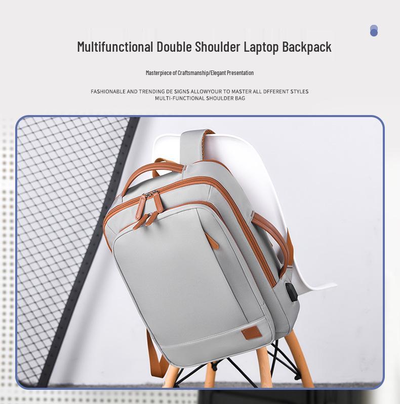 Large Capacity USB Commuting Backpack with Wet/Dry Separation for Business, College, or Travel