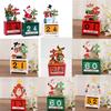 Wooden Christmas Calendar Ornament Santa Snowman Elk Christmas Gift