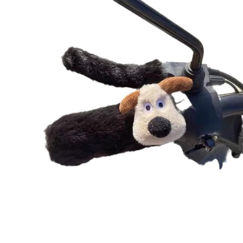 JingJingRS Electric Vehicle Winter Plush Handlebar Covers