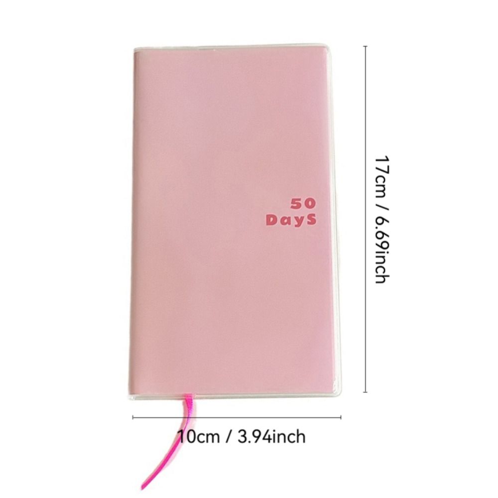 PU Leather Schedule Notebook 50 Days To Do List Notepad Portable Agenda Book  Students
