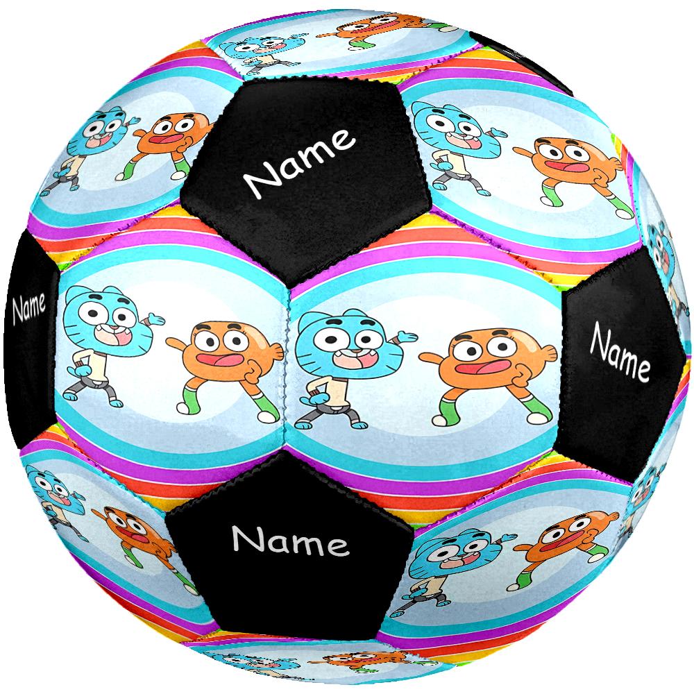 Custom Name The Amazing World of Gumball Theme Size 5 Soccer Ball, Suitable for Both Indoor and Outdoor Matches, a Gift Suitable for Everyone.