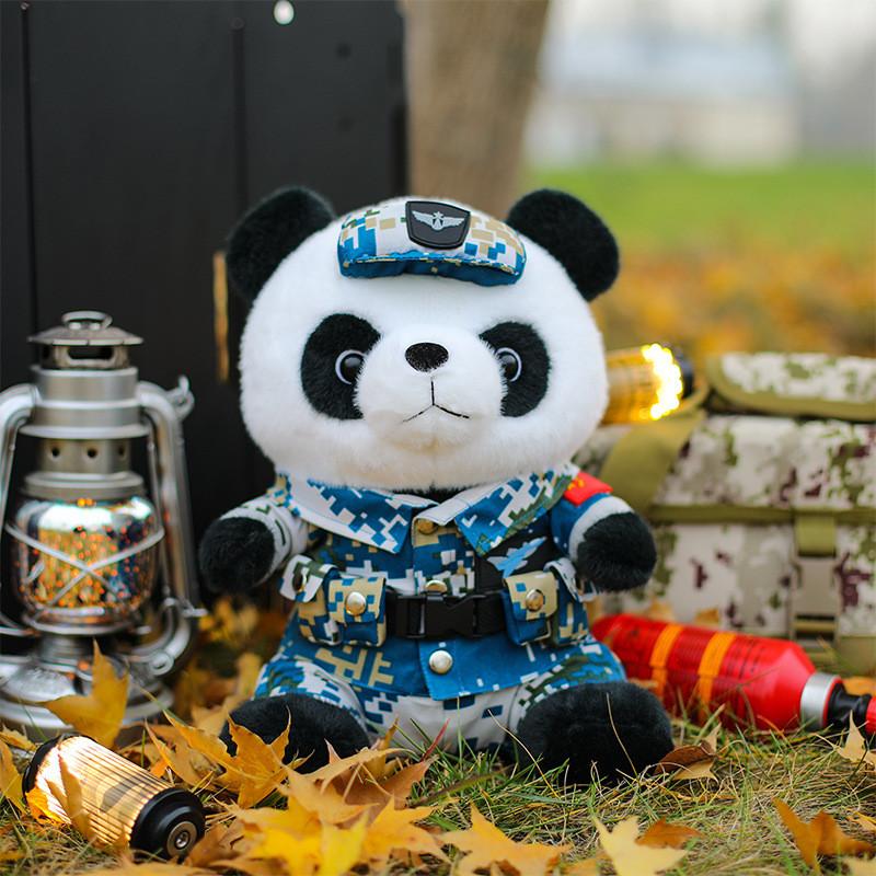 Sea Land Air Soldier Swat Panda Plush Toy Room Decoration Ornaments Child Gift