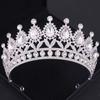 Baroque Crystal Crown Tiara Headband For Women Rhinestone Prom Diadem Crown Bridal Wedding Hair Accessories Jewelry Crown Tiara