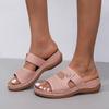 Cool Slippers Women's Shoes Summer Fashion Casual Wedge Heel One-word Women's Platform Slippers