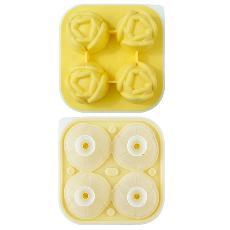 Multifunctional Silicones Molds for Ice Cubes with Tulips Flower Pattern for Home Parties and DIY Projects