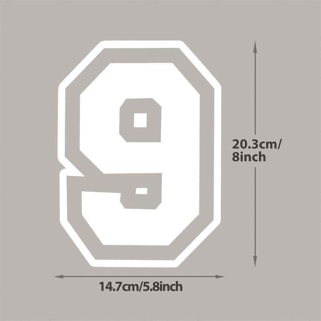 White Numbers 0-9 Iron On Patch Easy To Print For Jersey T-Shirt Parches Ropa Hoodies Diy Stickers Heat Transfer Washable