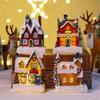 Glowing Christmas Cabin House with Led Lights Christmas Story Village Houses Festival Ornament Christmas Atmospheres Ornament