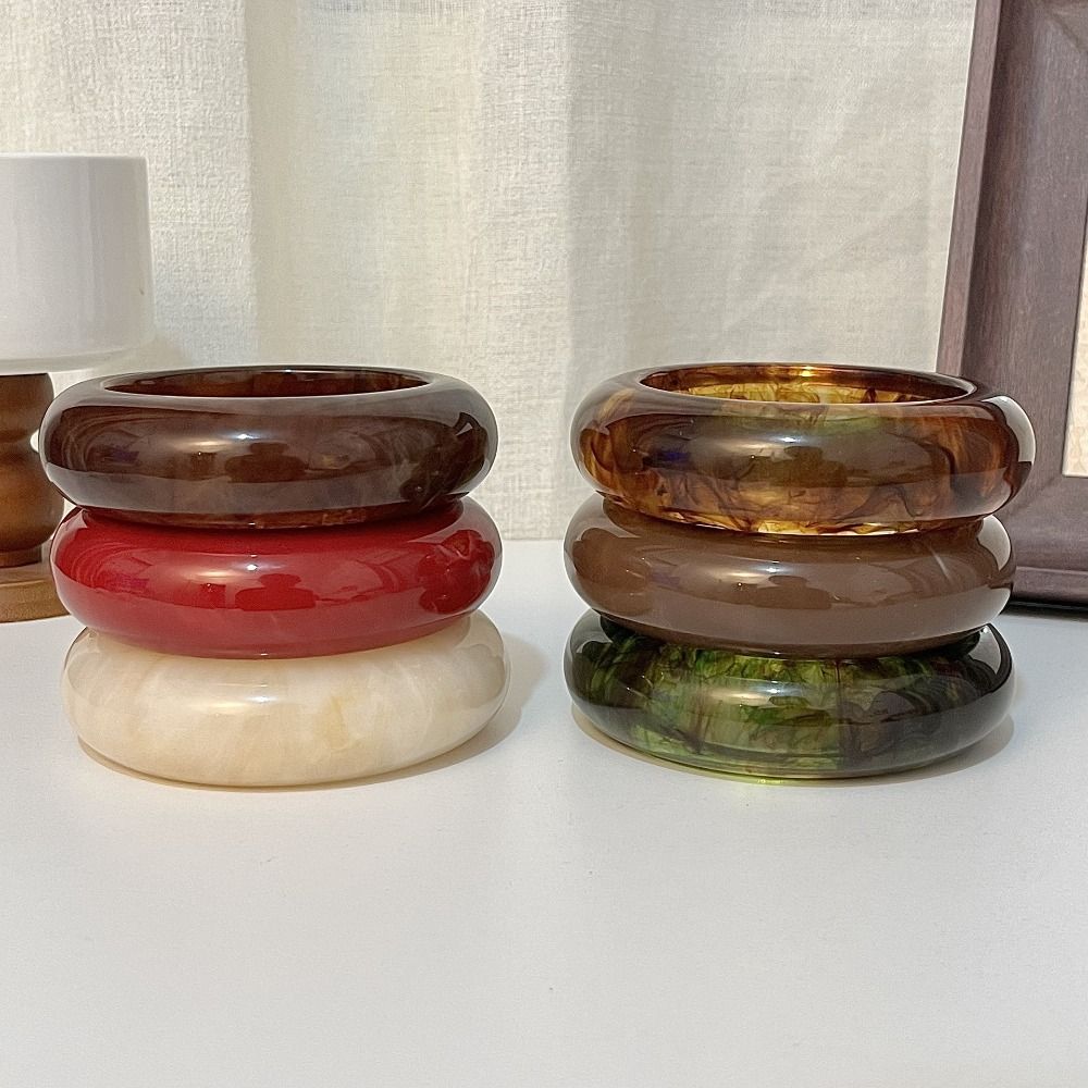 Bohemian Round Wide Bracelet Europe American Style Smudged Hand Ring  Gift