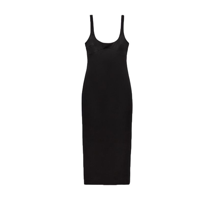Spring New Women's Fashion Style Simple Graceful Silm Sheath Fit Midi Dress 2289777