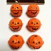 5Pcs 4cm Halloween Bell Iron Horror Pumpkin Bells for Halloween Home Decorations