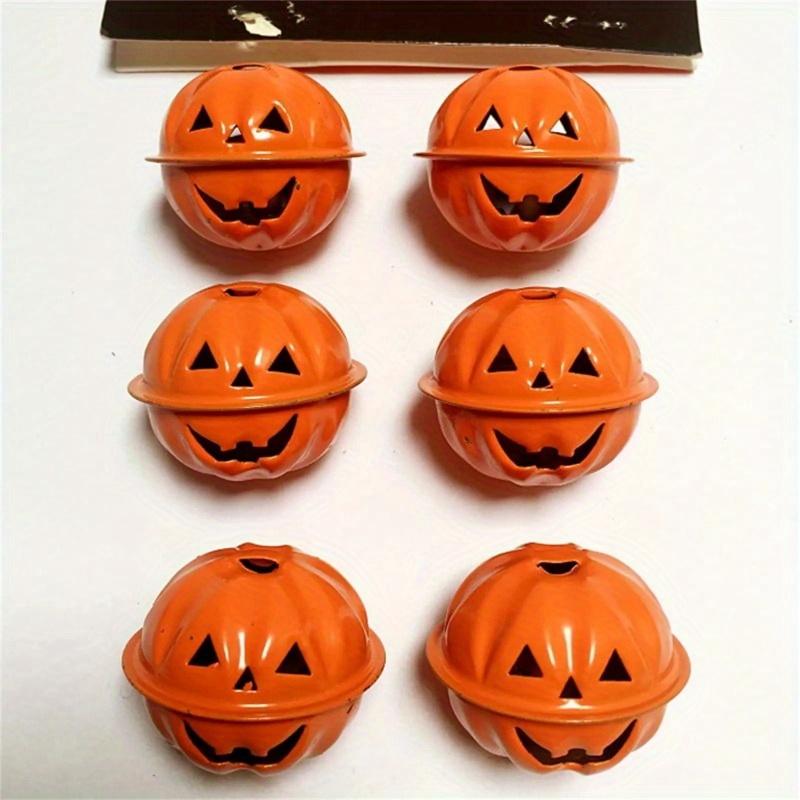 5Pcs 4cm Halloween Bell Iron Horror Pumpkin Bells for Halloween Home Decorations