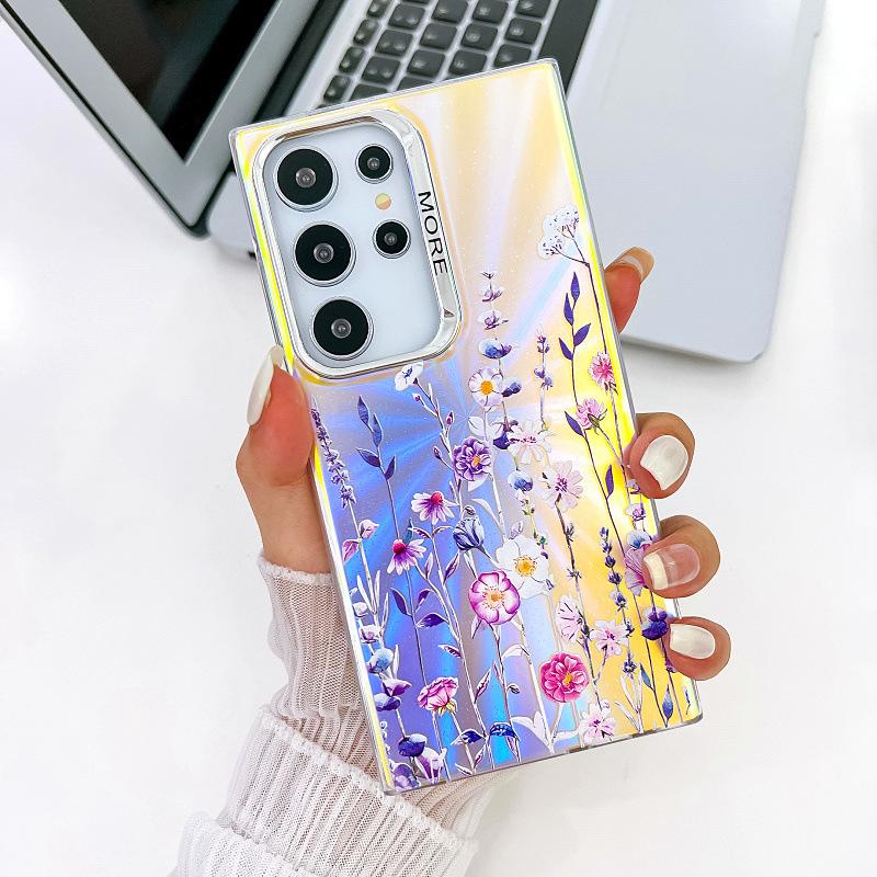 

Suitable for Samsung S24ultra Mobile Phone Case Imd Colorful S25plus Electroplated Laser A55 5G Protection Case S24