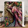 Bohemian Floral Fairy Art Blanket bedroom Blanket for Livingroom Couch lunch break Soft throw for Friend's festival Gift