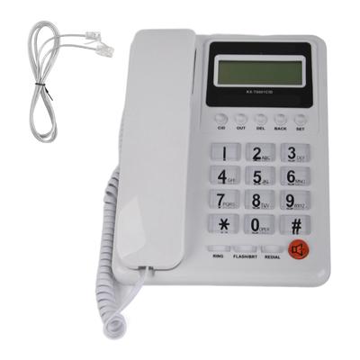 KXT8001CID Stolní drátový telefon Domácí Hotel Pevný telefon s LCD displejem Funkce opakování FSK
