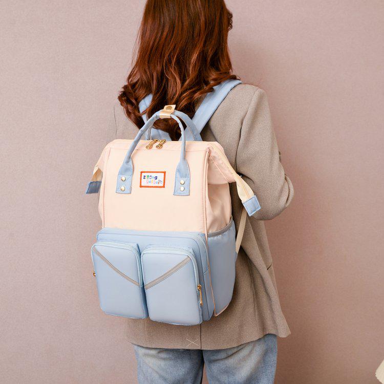 2026 Spacious Lightweight Mom & Baby Diaper Bag with Milk Storage and Double Shoulder Straps