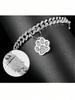 Single Hip Hop Cuban Link Pet Collar, Alloy Dog Necklace Inlaid with Faux Diamonds, Stylish Daily Pet Accessory