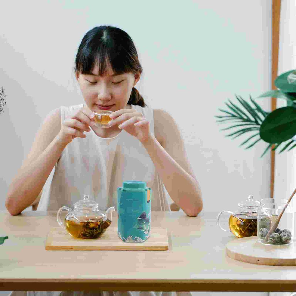 Dekoracyjne słoiki na herbatę z pokrywkami Pojemnik na sypką kawę Puszki z blachy ocynowanej Pojemniki do przechowywania Organizer na przyprawy kuchenne