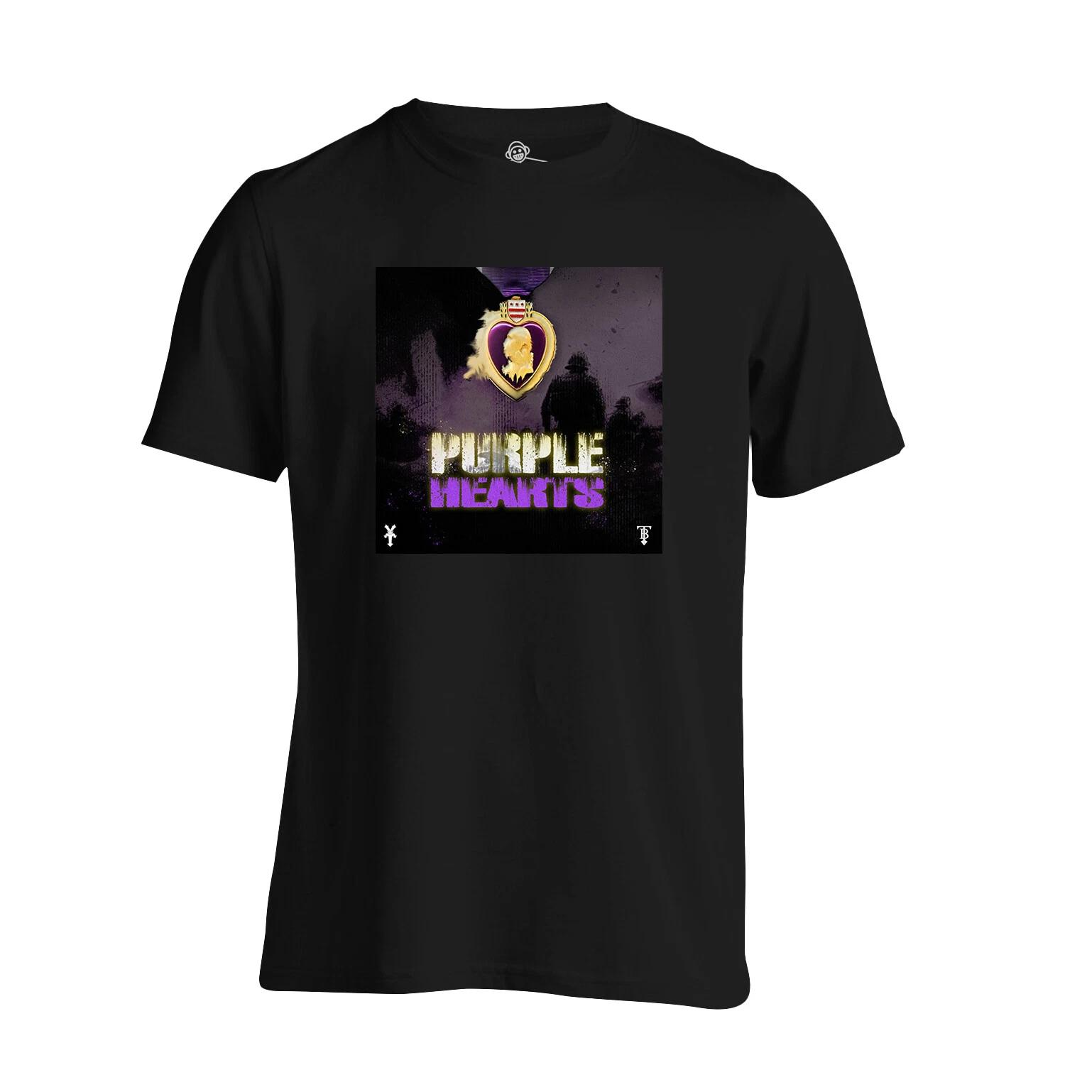 

Young Teflon T Shirt Purple Hearts Album Cover Indie Rock Pop Classic M