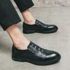 New Crocodile Vintage Men Shoes Formal Dress Casual Leather Shoes Business Wedding Loafers Designer Brogue Office Shoes