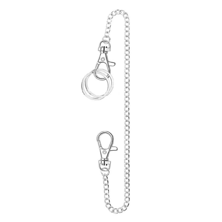 Jeans Chain with Lobster Clasps for Men Women Wallets Keys Silver Belt Chains