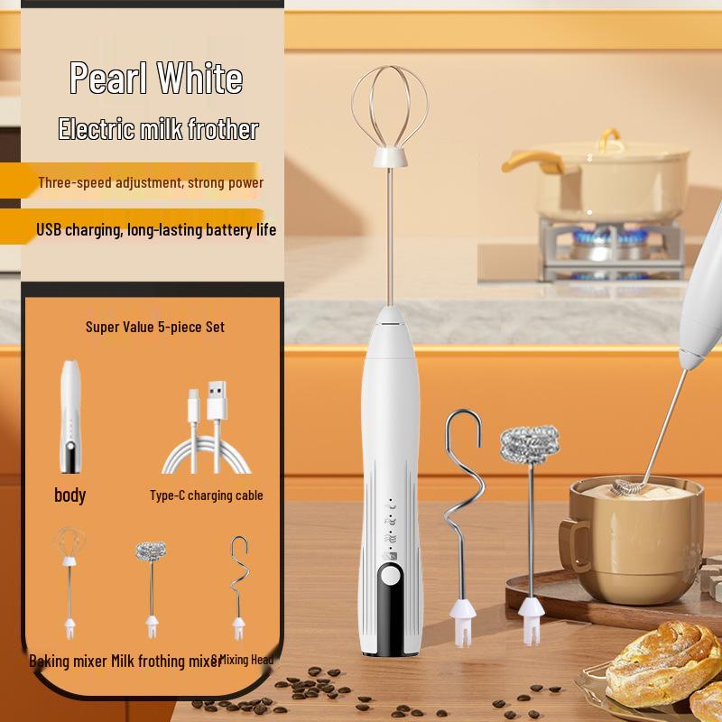Electric Handheld Milk Frother & Mixer