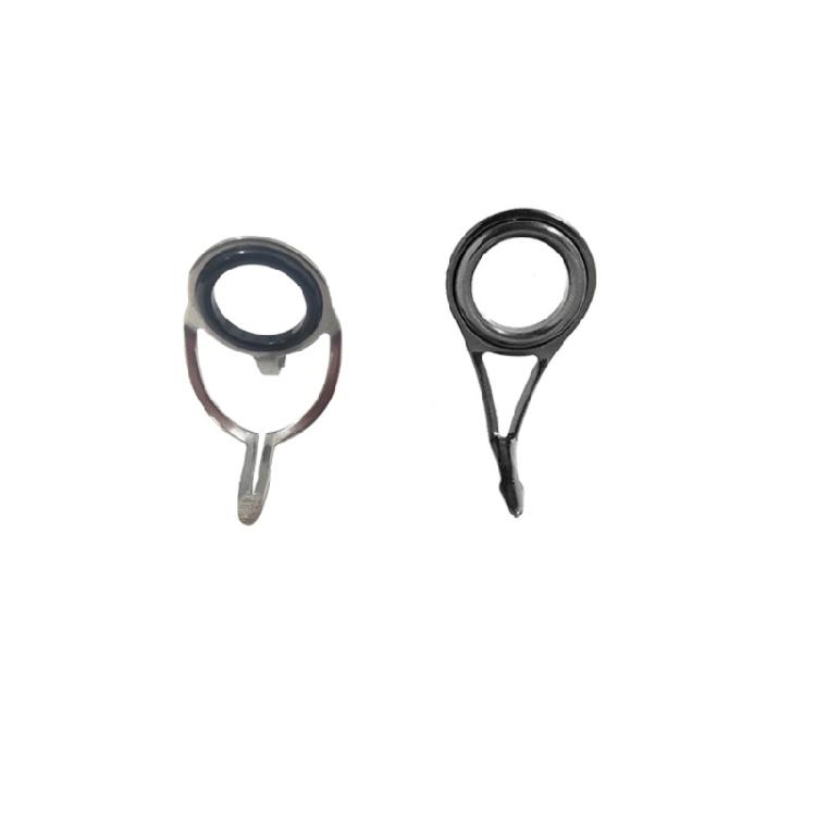 48Pcs Fishing Poles Eyelet Ceramic Insert Fishing Rod Guide Eye Ceramic Rings Ceramic Wear Heat Conduction Repair Part