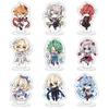 9Pcs/Set Acrylic Stand Model Wendi Tartaglia Hu Tao Yae Miko Raiden Shogun Figure Decoration Action Plate Toys