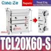 Kompaktowy pneumatyczny wielotłoczkowy cylinder trójosiowy TCL (12/16/20/10-100S)