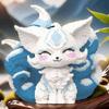 Non-Toxic 5760-Piece Blue Nine-Tailed Fox Building Blocks Diy Creative Toy Office Home Decor 14+