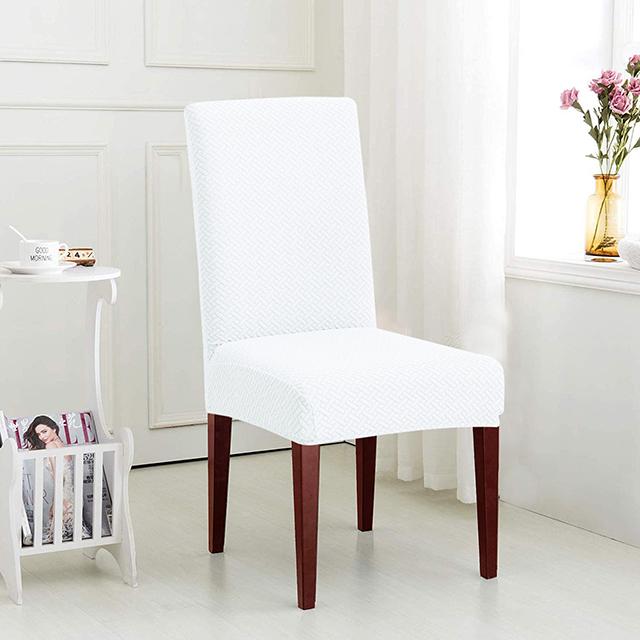 

Elastic Chair Covers Spandex Dining Chair Slipcover Dining Room Solid Color Chair Cover Case for Wedding Hotel Banquet 1-Pcs