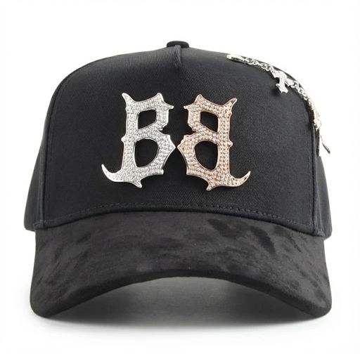 Wholesale Yo No Pesco Star Satin Lined Terry Dobby Embroidered Bling Sports Cap 5 Panel Rhinestone Brim Baseball Caps Barbas