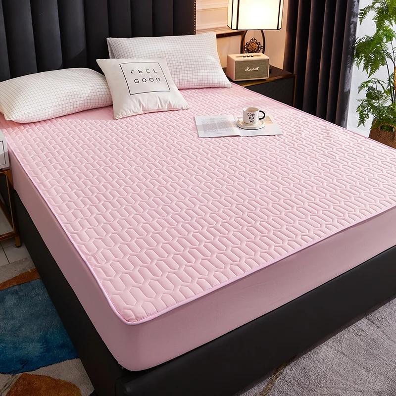 Wasserdichter, gesteppter Matratzenbezug für Kinder, Bettlaken mit Cartoon-Dinosaurier-Aufdruck, 160 x 200 cm, Einzel-/Doppel-/Queensize-/Kingsize-Bettbezug, 180 x 200