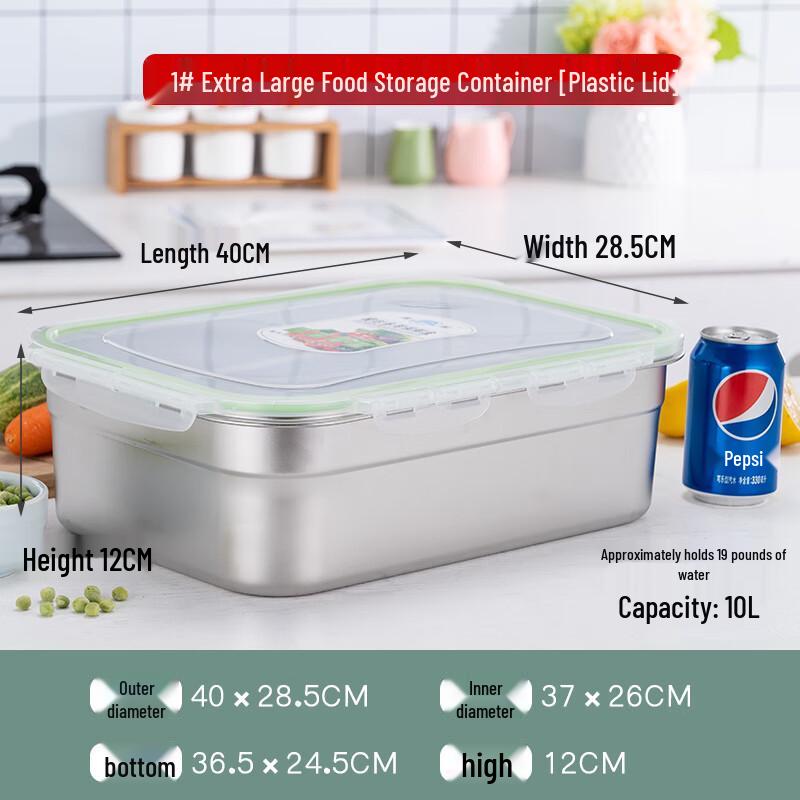 Extra Large Stainless Steel Food Storage Container