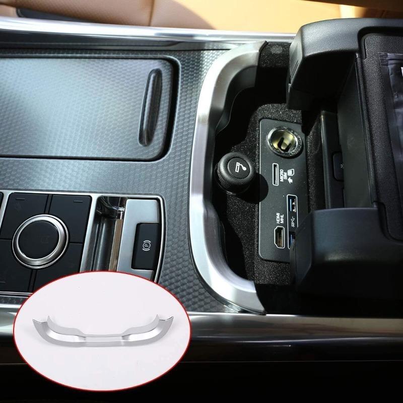 For Land Rover Range Rover Sport RR Sport 2018 ABS Silver Car Central Control Armrest Box Strips Trim Interior Car Accessories