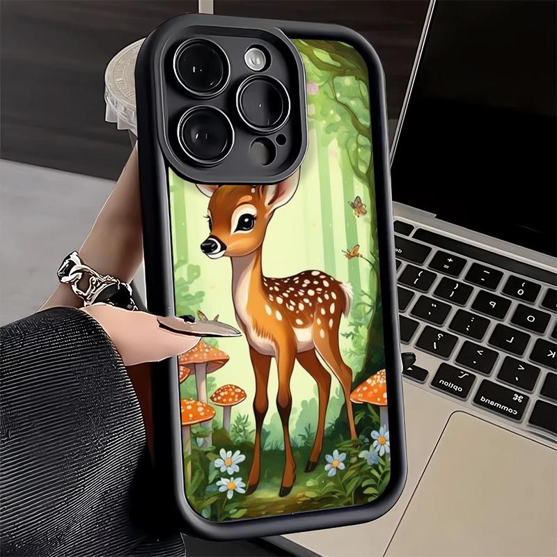 Phone Case for iPhone 17 Air 16E 15 16 Pro Max Sika Deer Elk Animal Cover 14 Plus 13 12 Mini Soft Shell Silicone Fundas