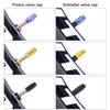 Titaniums Alloys Bike Tires Caps Air Dust Cover Road Bike Tires Valves Stem Caps Mountain Bike Air Valves Dust Caps