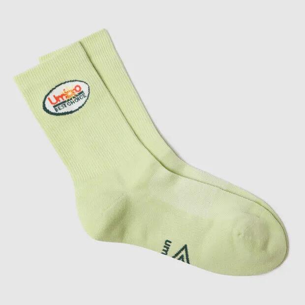 Graphic Cushioning Crew Socks Light Green UR223CSC52